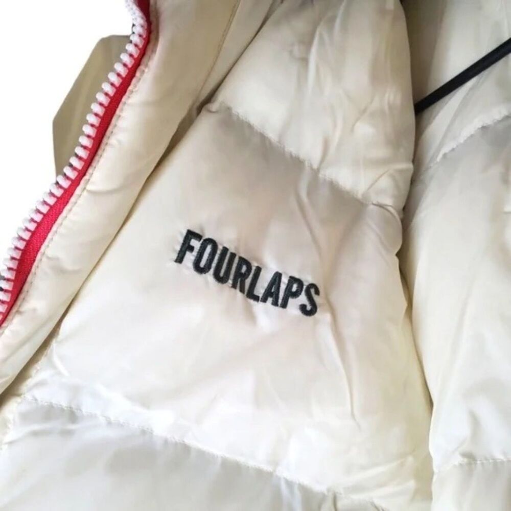 NWT Fourlaps Reversible Polar Quilted Sherpa Jacket in Thyme / White size XS
